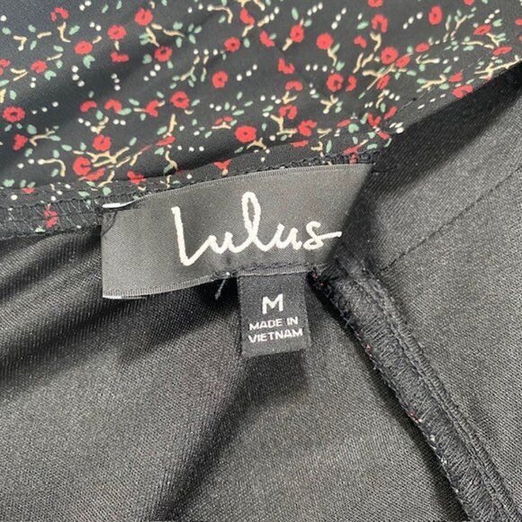 Lulus Small Floral Print V-Neck Open Back‎ Flowy Midi Dress Sz-Medium Party - Picture 4 of 9